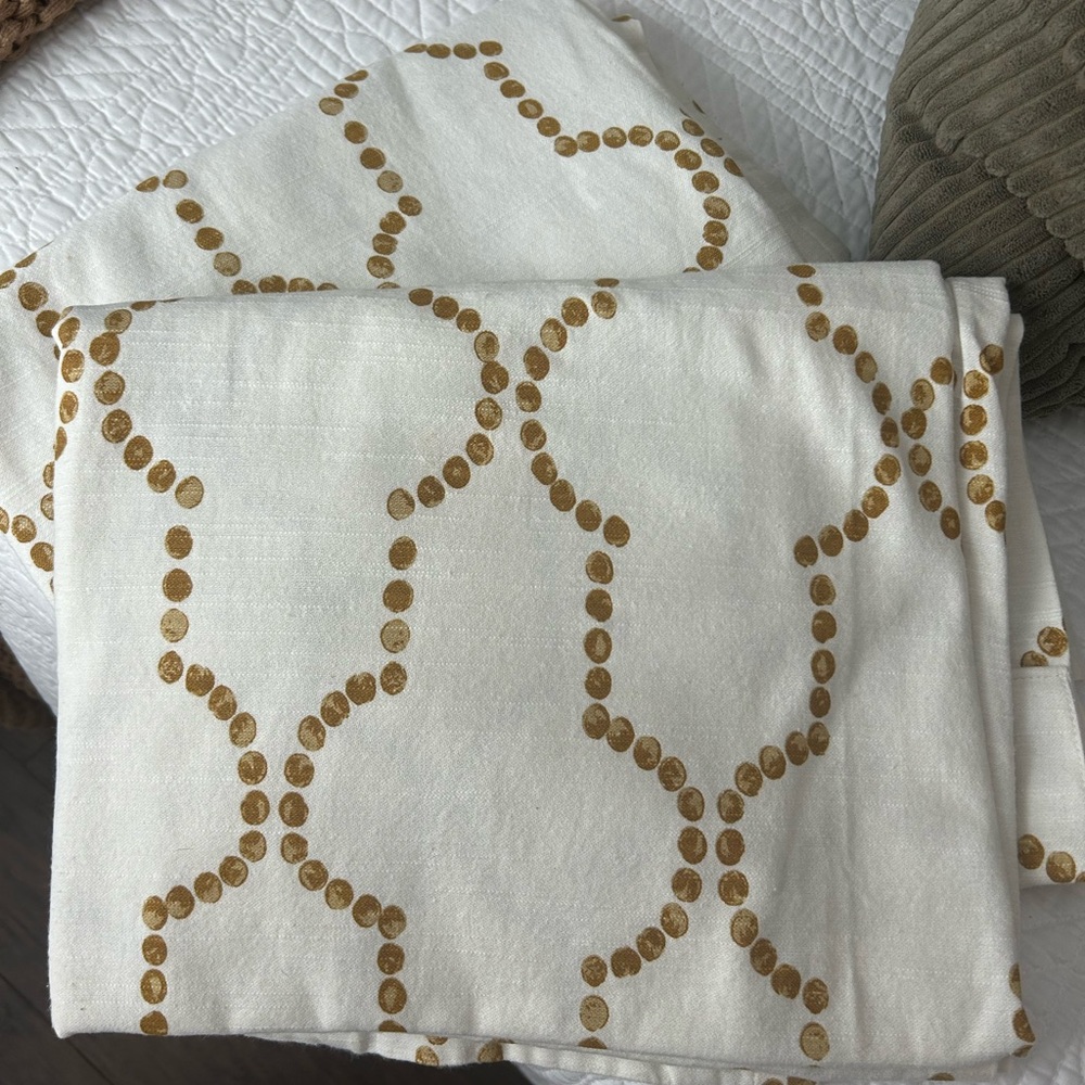 Set of (4) Geometric Curtain Panels